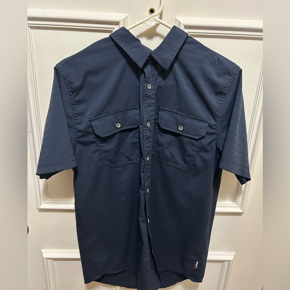 Gerry Dark Blue Casual Button Down Shirt Medium